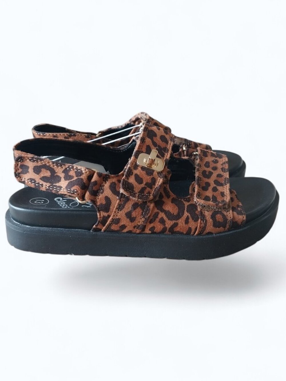 Art Class Girl Verity Platform Gold Hardware Brown Leopard Sandal - Multi Sizes